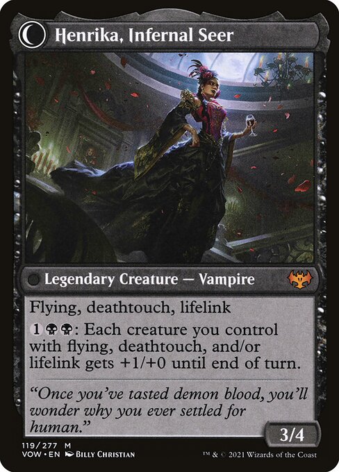 Henrika Domnathi // Henrika, Infernal Seer 119, back face