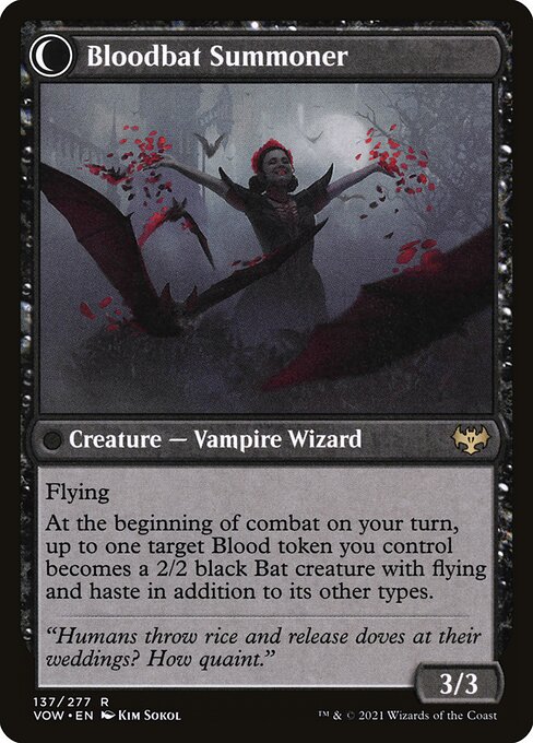Voldaren Bloodcaster // Bloodbat Summoner 137, back face