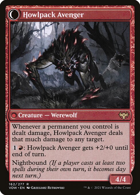 Ill-Tempered Loner // Howlpack Avenger 162, back face