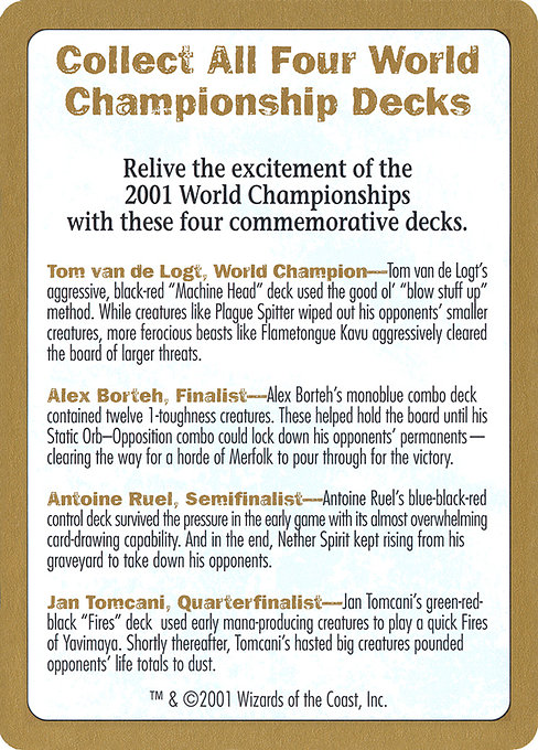 2001 World Championships Ad 0