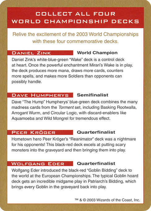 2003 World Championships Ad 0