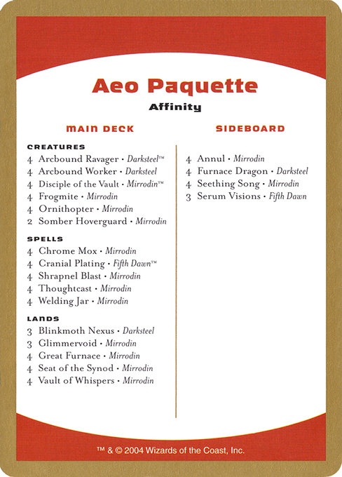 Aeo Paquette Decklist ap0b