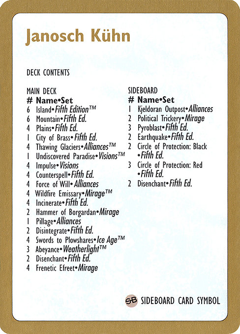 Janosch Kühn Decklist 1997 jk0b