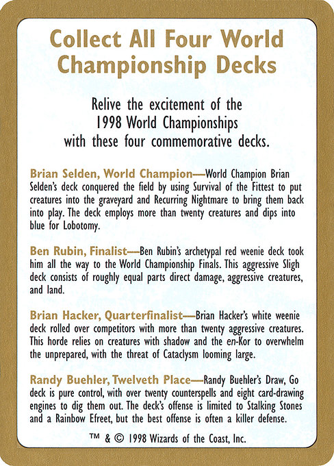 1998 World Championships Ad 0