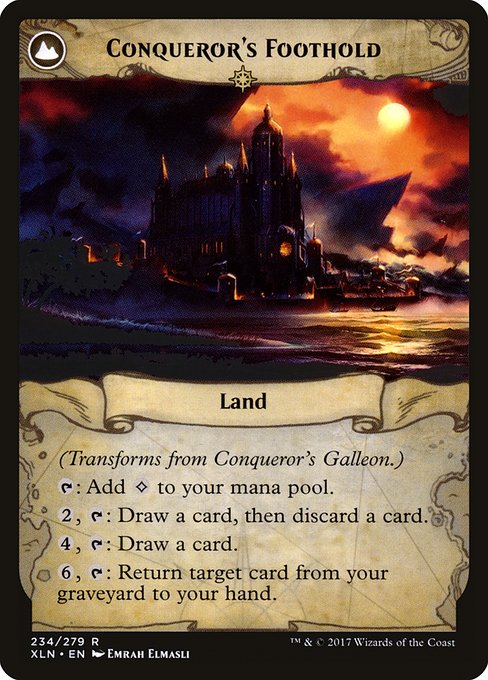 Conqueror's Galleon // Conqueror's Foothold 234, back face