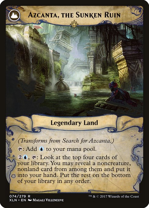 Search for Azcanta // Azcanta, the Sunken Ruin 74, back face