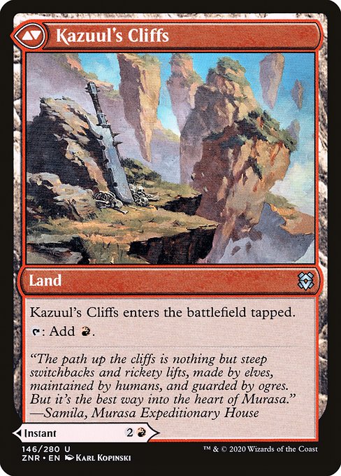Kazuul's Fury // Kazuul's Cliffs 146, back face