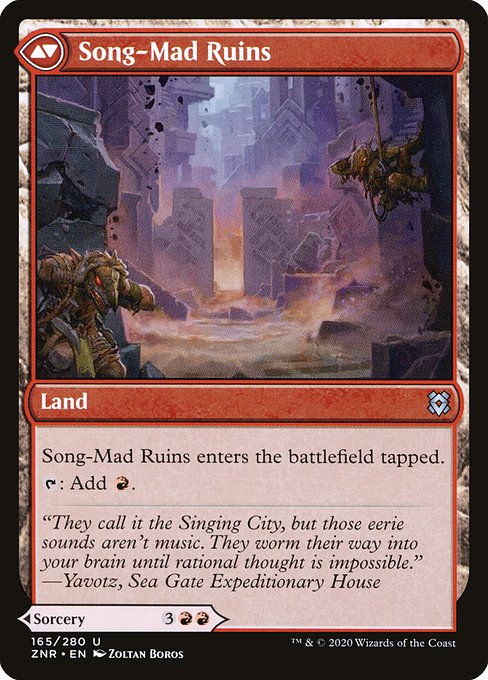 Song-Mad Treachery // Song-Mad Ruins 165, back face