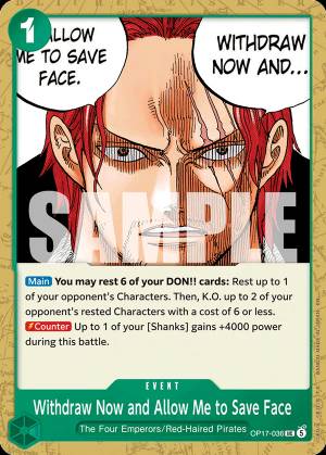 Withdraw Now and Allow Me to Save Face 036