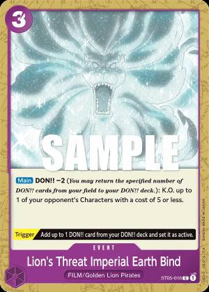 Lion's Threat Imperial Earth Bind 016
