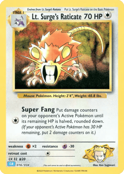 Lt. Surge's Raticate 16