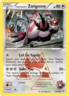 Team Magma's Zangoose 22