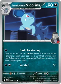 Team Rocket's Nidorina 115/182