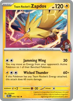 Team Rocket's Zapdos 070/182